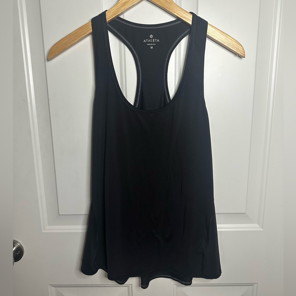 Athleta Black Racerback Performance Tank